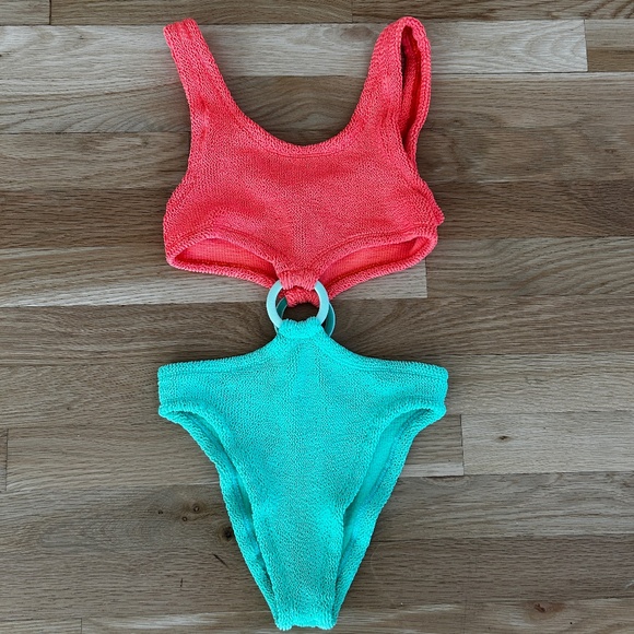 Hunza G Paige Swimsuit One Piece Ring-Loop NEW One Size - Picture 4 of 5